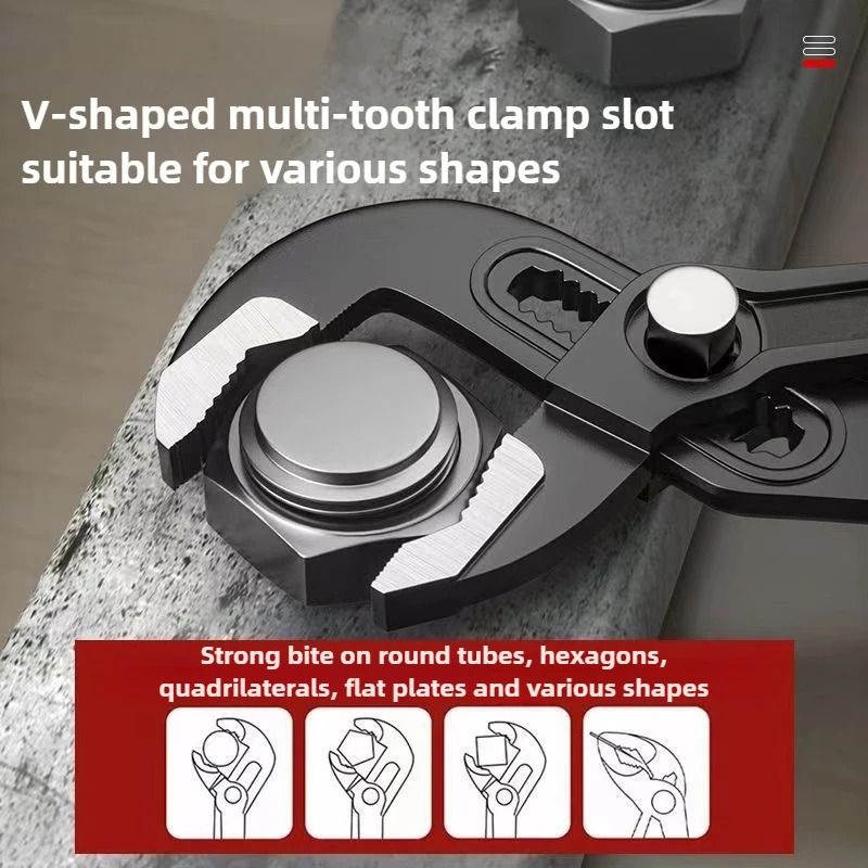 High Quality Quick Adjustable Water Pipe Pliers Household Use 12 Inch Multifunctional Soft Grip Water Pump Pliers