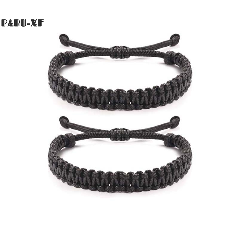Handmade Paracord Bracelet, Unisex Friendship Distance Matching BFF Wax Rope String, Personalized Friendship Gift