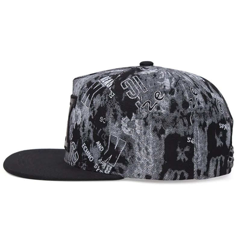 New Printed K Letter Flat-Brimmed Hip-Hop Hat