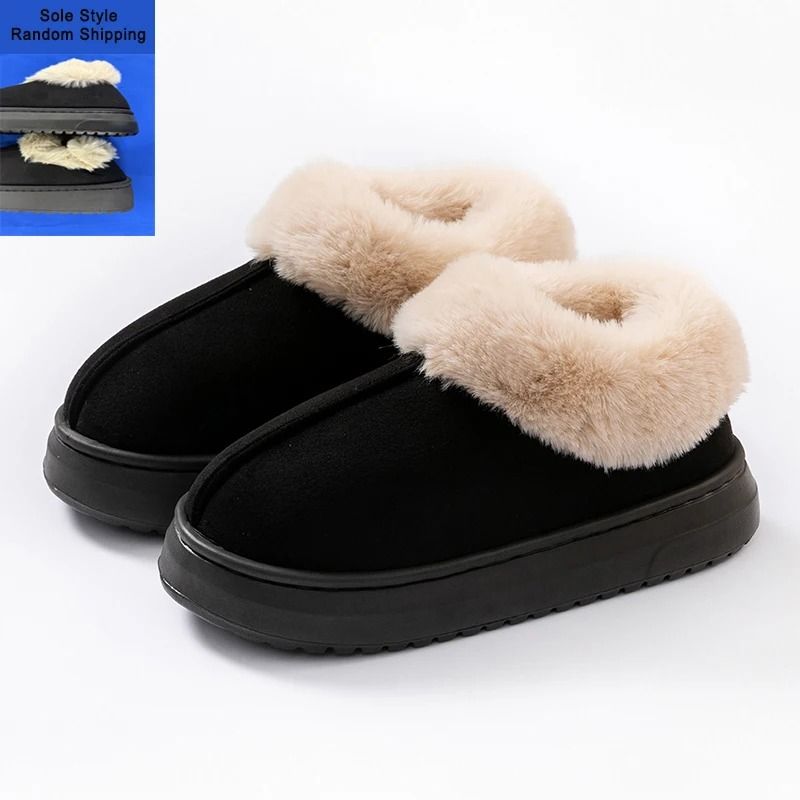 Winter Plush Snow Boots Slippers for Men and Women Indoor Outdoor