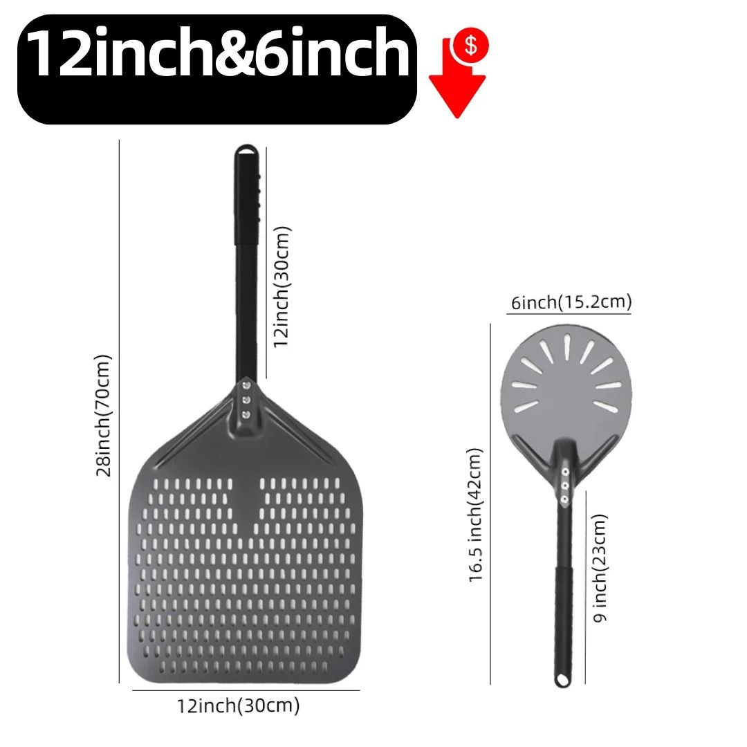 Aluminum Pizza Peel Bread Paddle with Wooden Handle