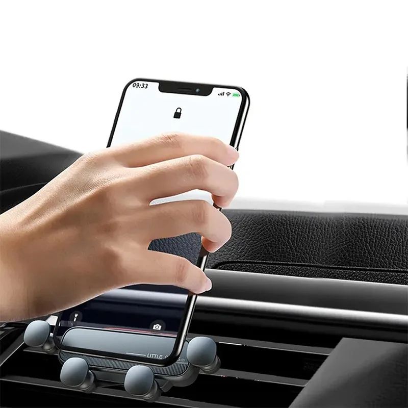 GravityLock Universal Car Air Vent Phone Holder – One-Handed, Shockproof Mount for Safer Driving