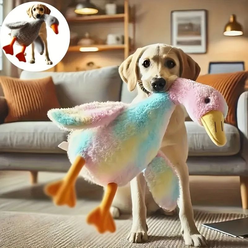 Soft Colorful Duck Plush Toy Pet Companion Anxiety Relief Buddy