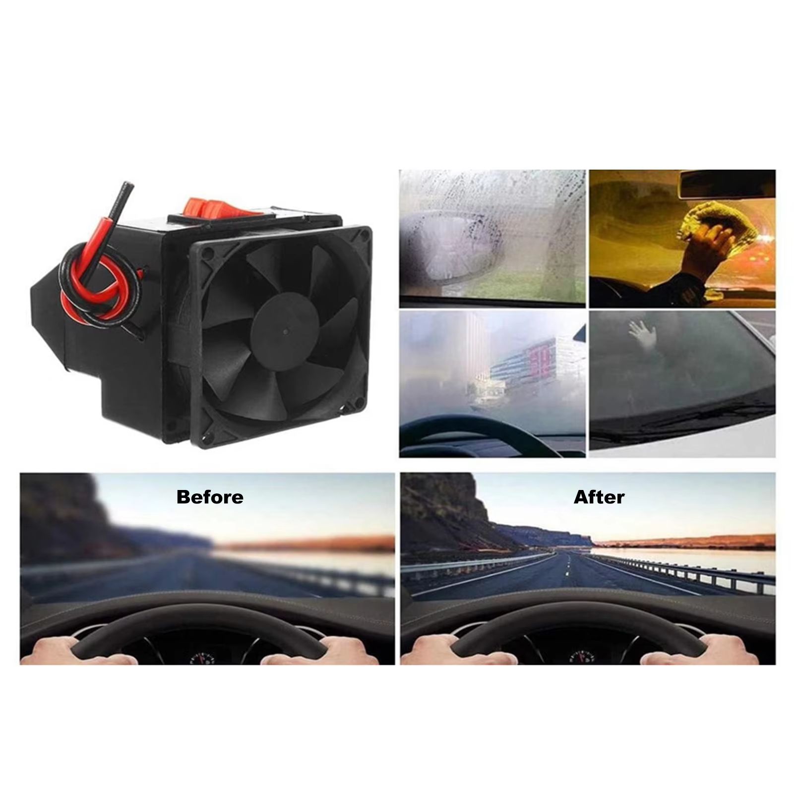 Portable Car Heater Electric Deicer and Hair Dryer for Vehicle Interior