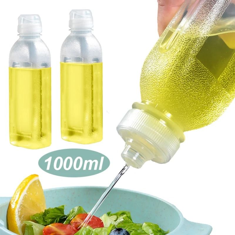 1000ML Squeeze Seasoning Bottle | Premium Oil Control Dispenser & High-Temperature Sauce Storage System