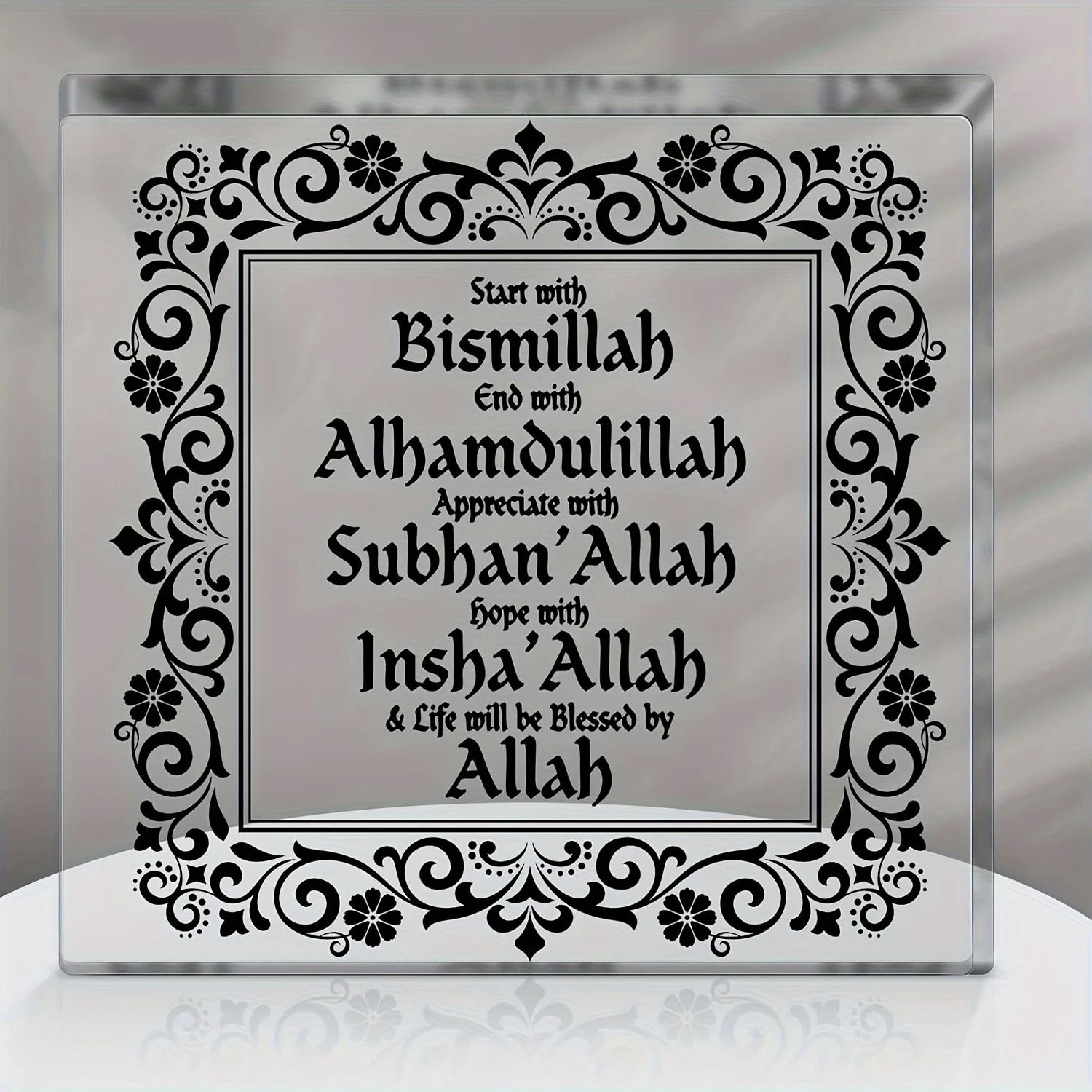 Eid Ramadan Decor Islamic Acrylic Sign Eid Mubarak Table Decoration