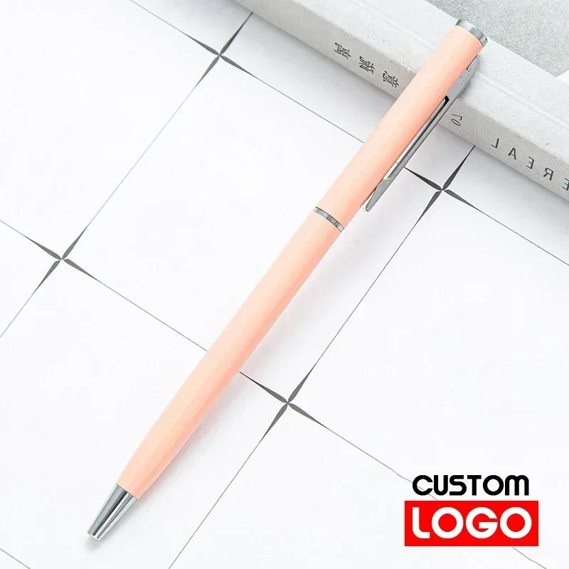 Metal Ballpoint Pens Rose Gold, Custom Logo, Engraved Name, Advertising Lettering, School Office Supplies