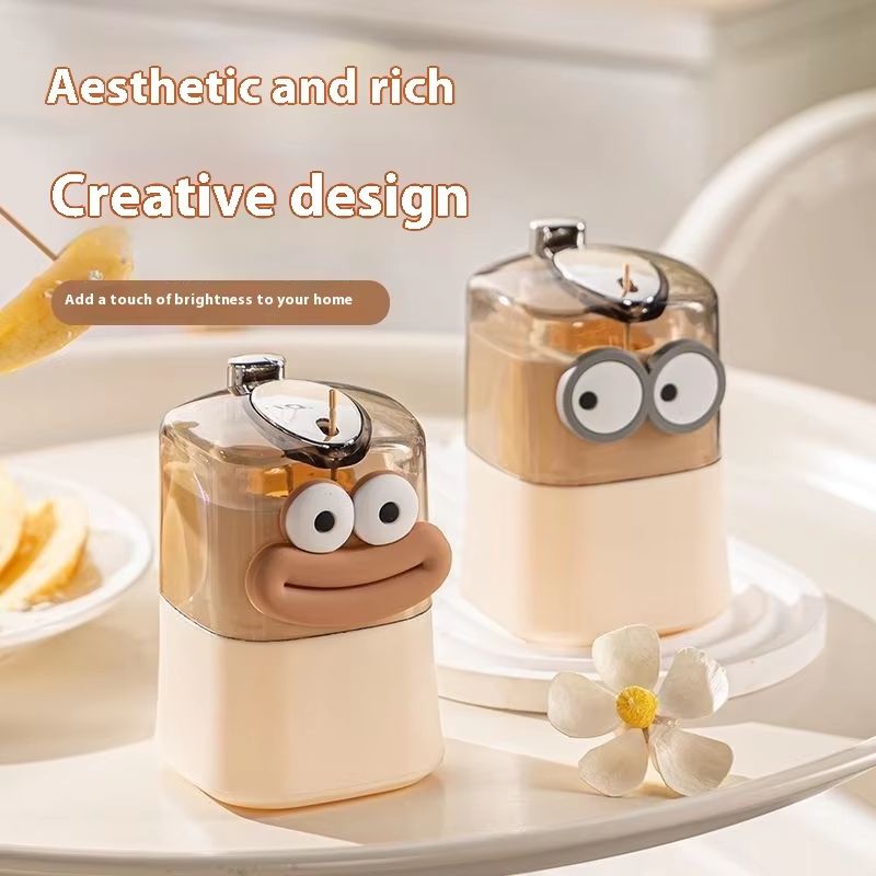 Creative Cartoon Gut & Mouth Toothpick Box High-Appearance Cream-Style Luxury Toothpick Holder