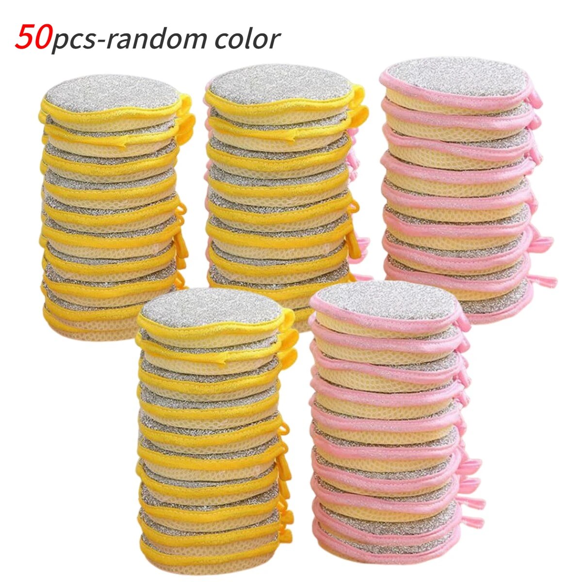 Double Sided Dishwashing Sponge Brush: Household Cleaning Tool (10/20/50PCS)