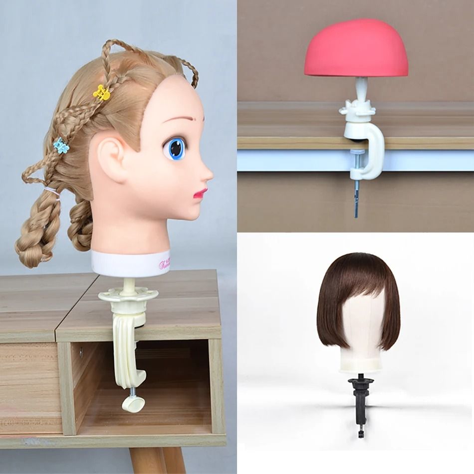 Wig Head Stand Table Clamp Adjustable Mannequin Holder
