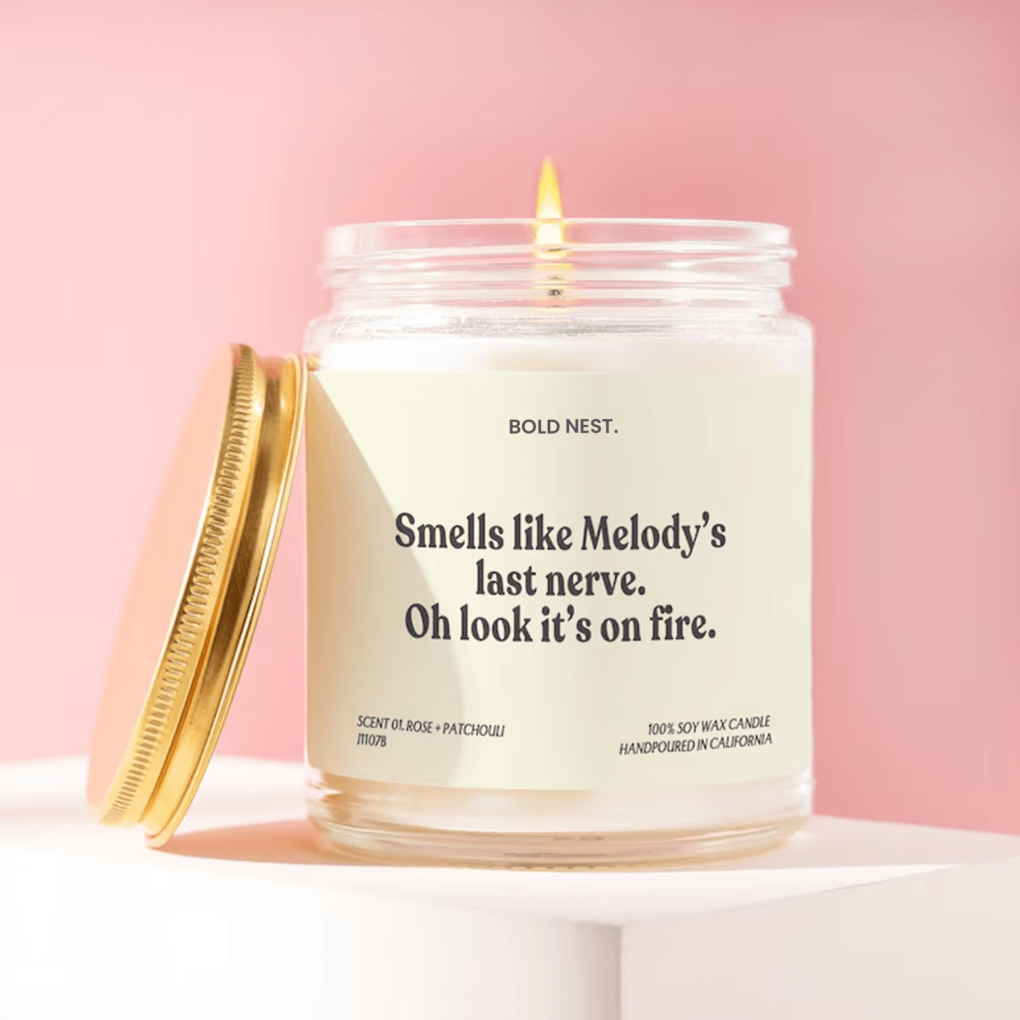 Funny Sarcastic Candle Gift Personalized Name Stress Relief Humor Candle Gift For Her Burnout Mood Candle Decor