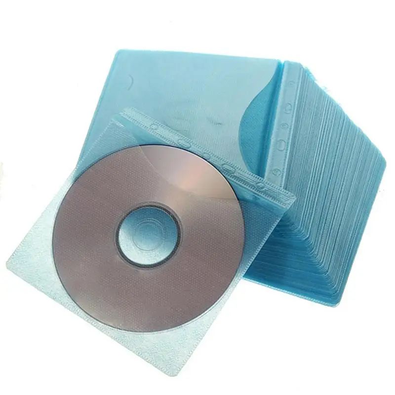 Compact CD DVD Storage Sleeves Organizer Case – 100pcs Double-Sided Disc Protection Wallet