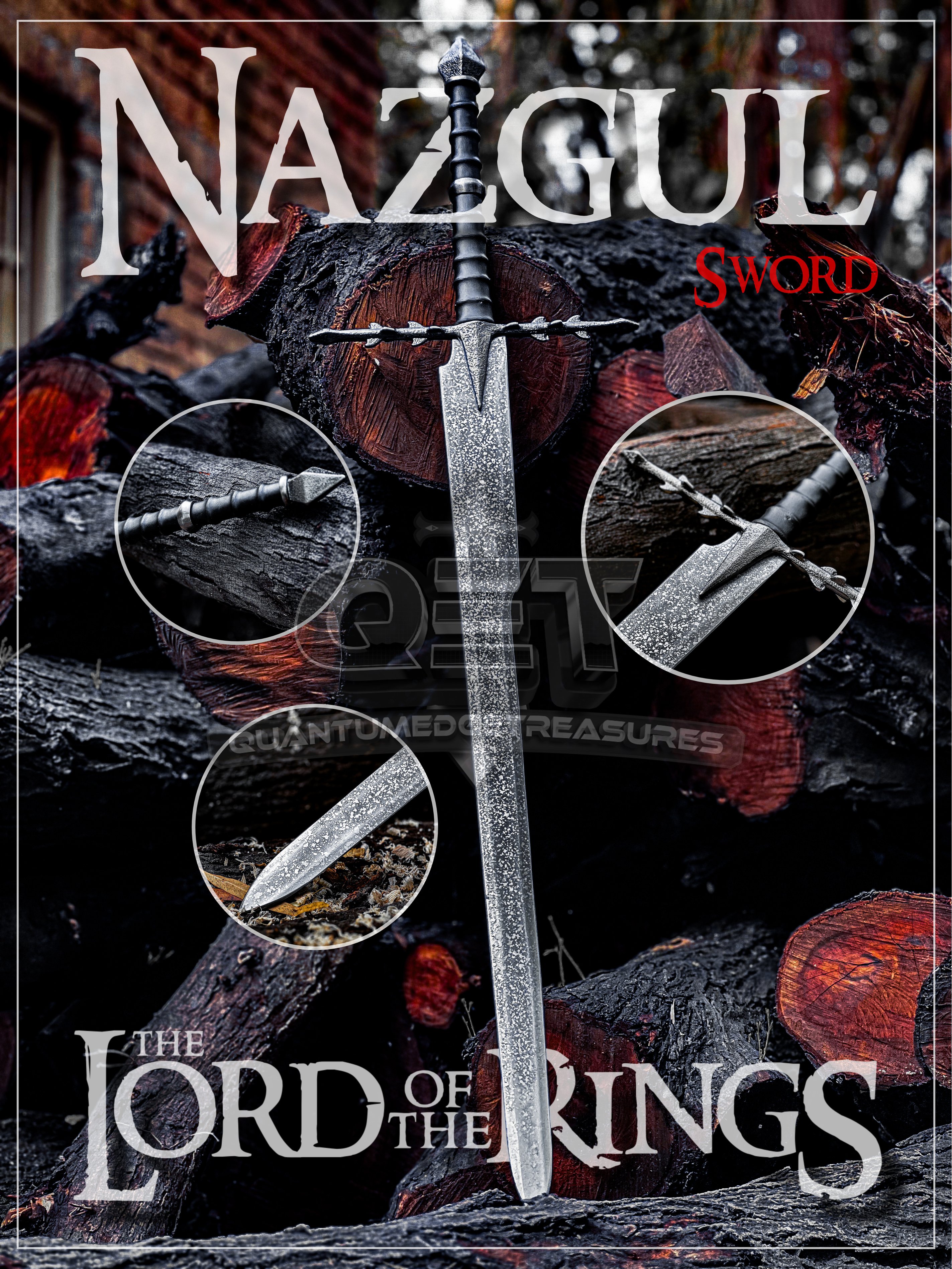 Lords of the Rings Handmade Ringwraiths Nazgul Replica Sword Groomsmen gift/Gift For Boy Friend/Gift For Husband