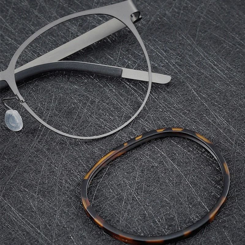 Pure Titanium Eyewear Frame Men Blue Light Blocking Screwless Design