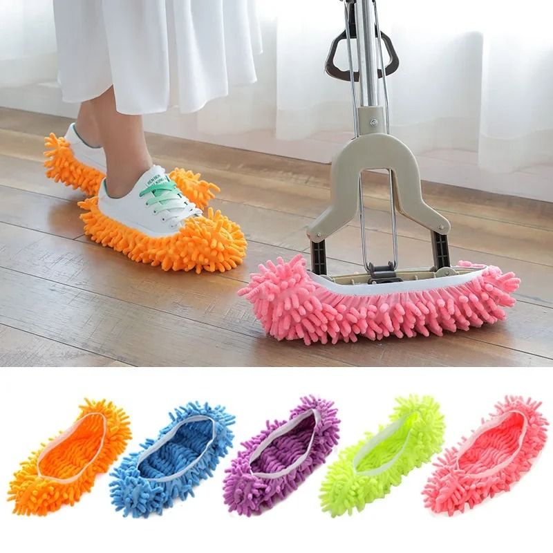 Microfiber Cleaning Slippers Lazy Mopping Shoes for Home Floor Cleaning