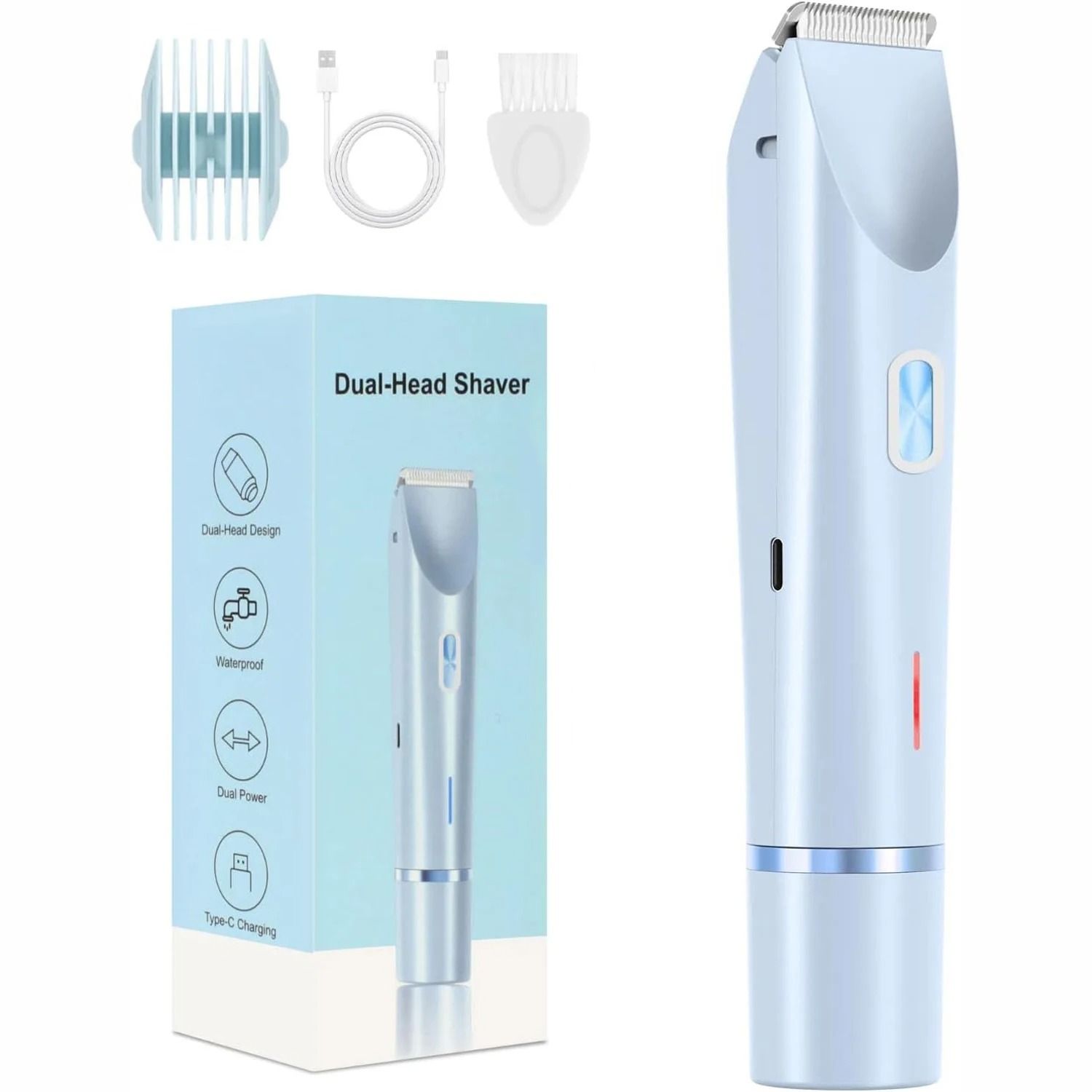 Electric Razor for Women Body Epilator Bikini Trimmer Leg Face Mustache Painless Hair Removal