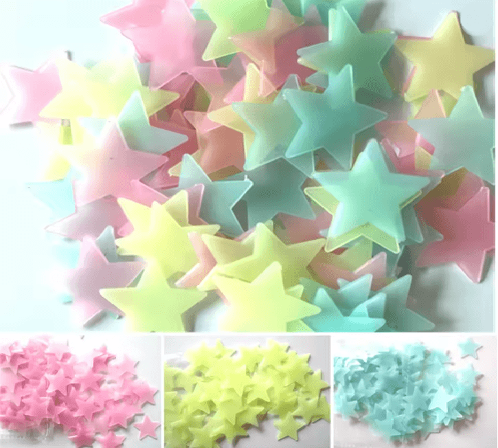 StarGlow 100 Piece Glow in the Dark Wall Stickers Set