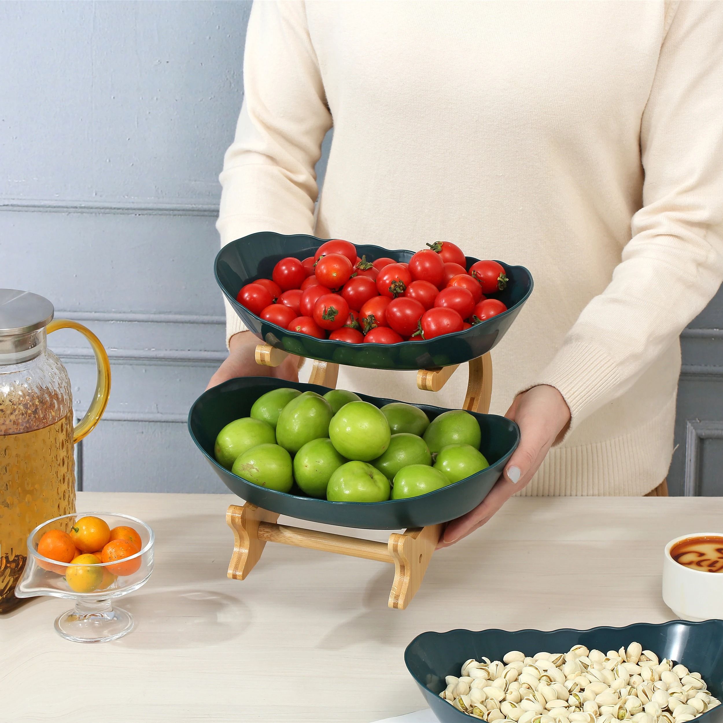 Elegant Multi-Layer Fruit Plate – Creative Modern Snack Dish & Cake Stand