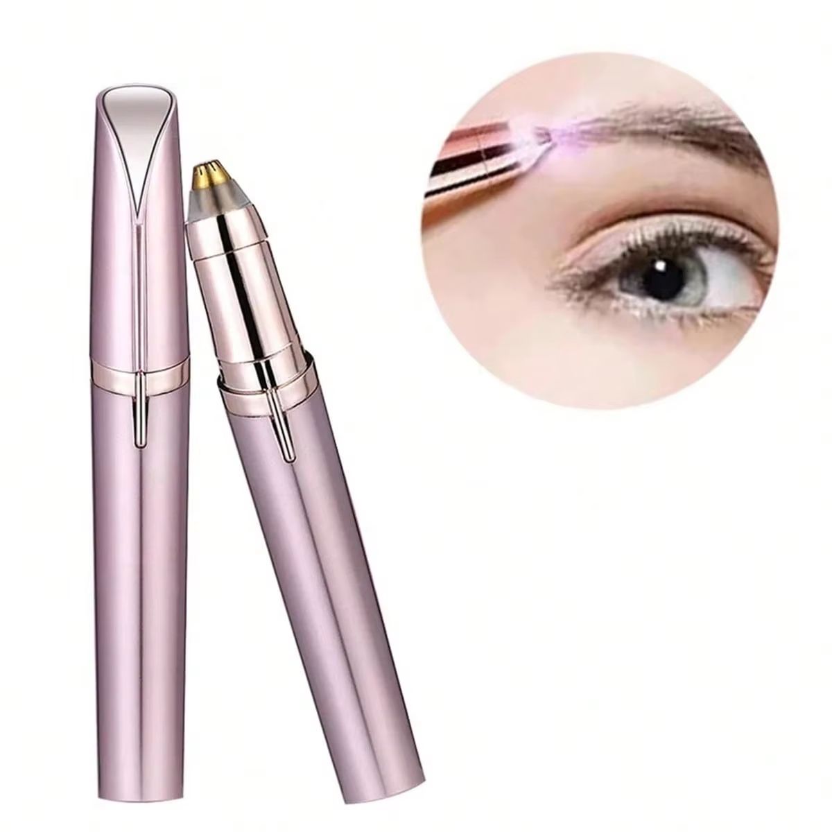 Portable Electric Eyebrow Trimmer Painless Facial Hair Remover USB Rechargeable Precision Shaver