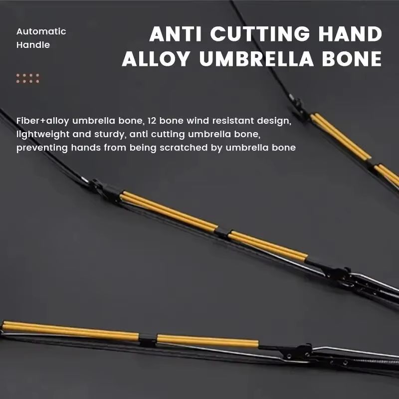 12-Bone Fully Automatic UV-Resistant Folding Travel Umbrella