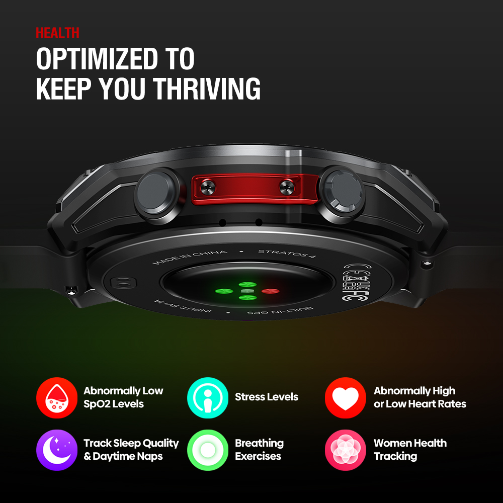 NEW GPS Smartwatch Screen with Compass Barometric Altimeter Flashlight Voice Calling