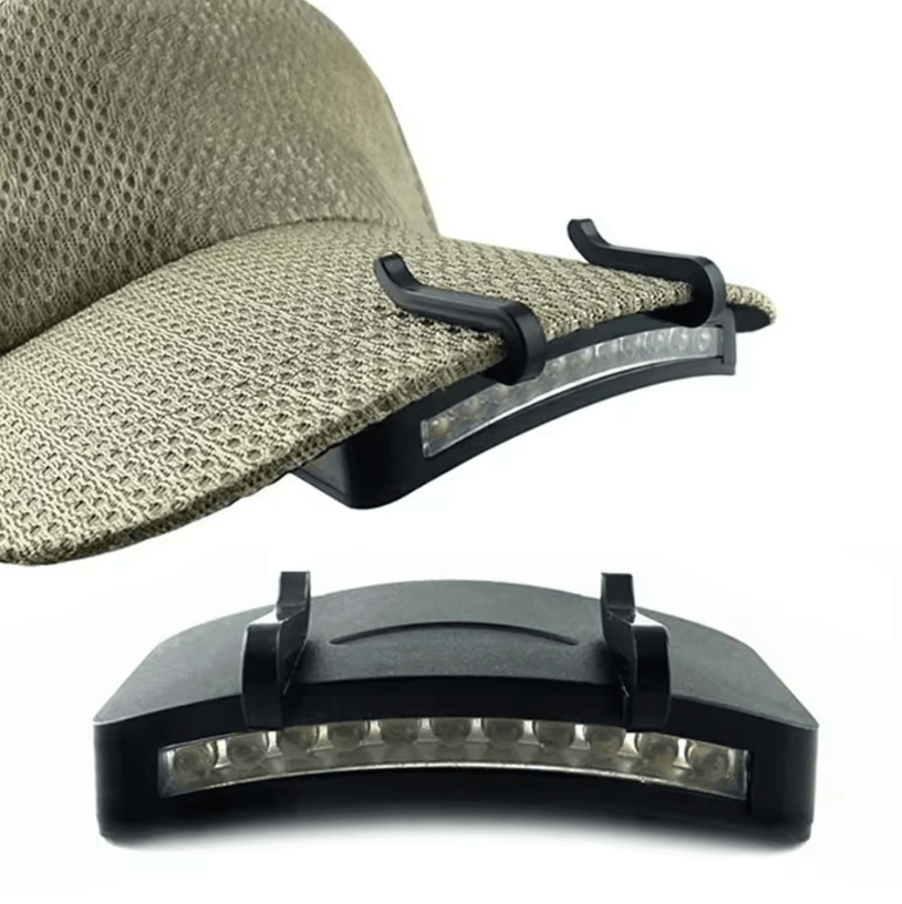 Super Bright LED Headlamp Clip-On Cap Hat Torch for Fishing, Camping, and Hunting