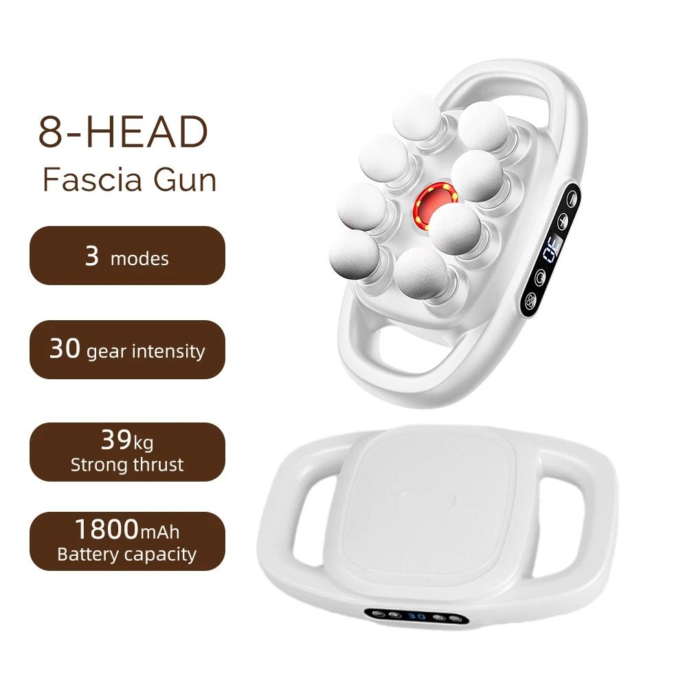 42 Heads Fascia Gun High Frequency Vibration Body Massage Gun Back and Waist Massager Neck Shoulder Massager Muscle