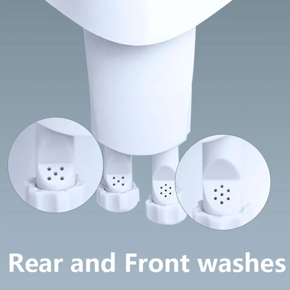 Toilet Bidet Seat Attachment with Dual Nozzles Non Electric Spray