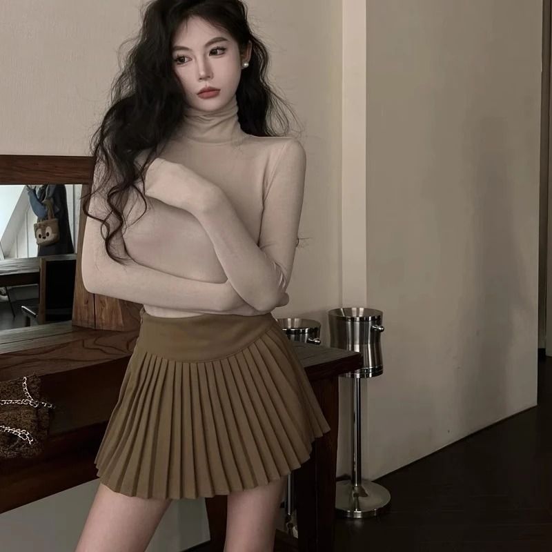 Classic Womens Turtleneck Sweater Warm Thermal Long Sleeve Knit Pullover