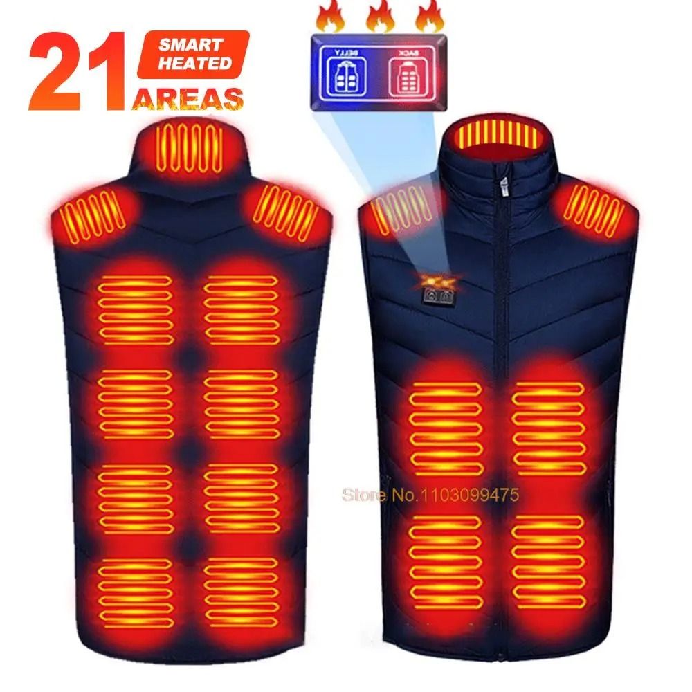 USB Heated Vest with Adjustable Temperature Rechargeable Winter Jacket for Men and Women