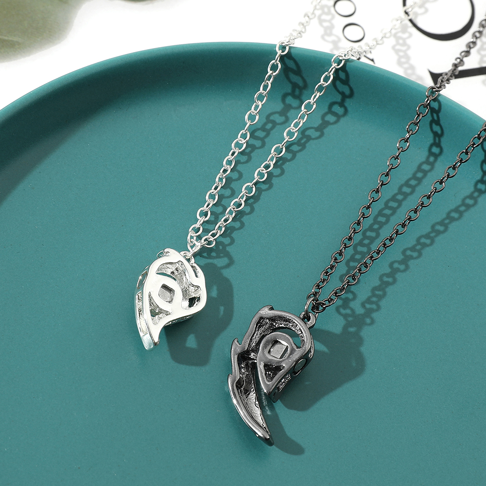 Fashion Creative Heart Necklace, Magnetic Couple Pendant, Romantic Lover Jewelry Gift