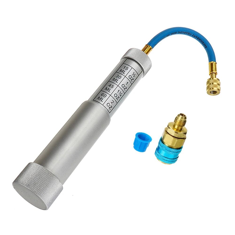 Vehicle Oil and Refrigerant Injection Tool with Filler Tube Adapter