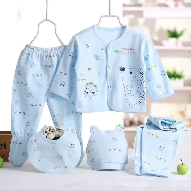 PureCotton 5-Piece Newborn Hedgehog Clothing Set 0-3M