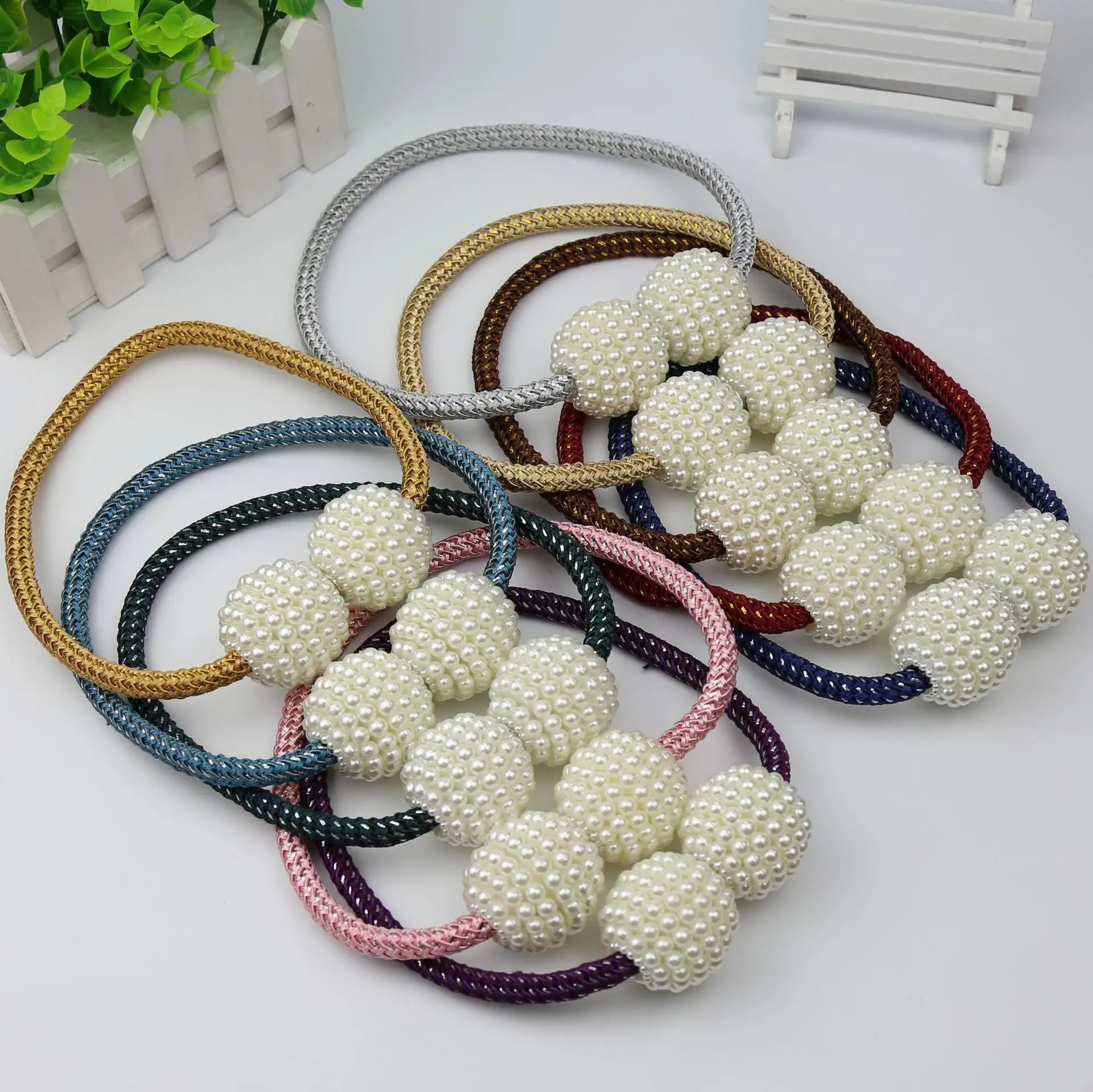 Pearl Magnetic Curtain Tieback