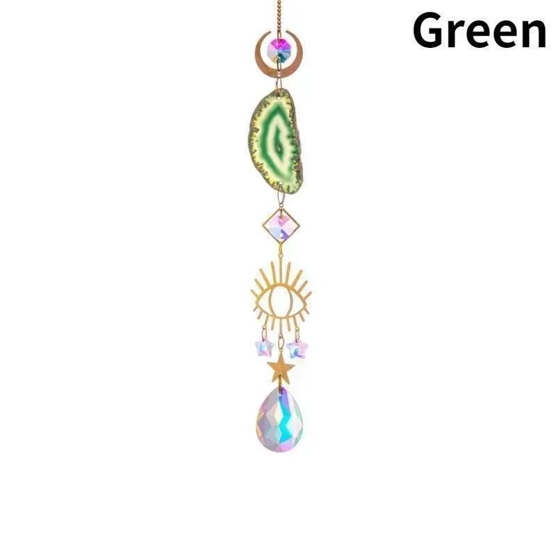 Sun and Moon Crystal Prism Suncatcher