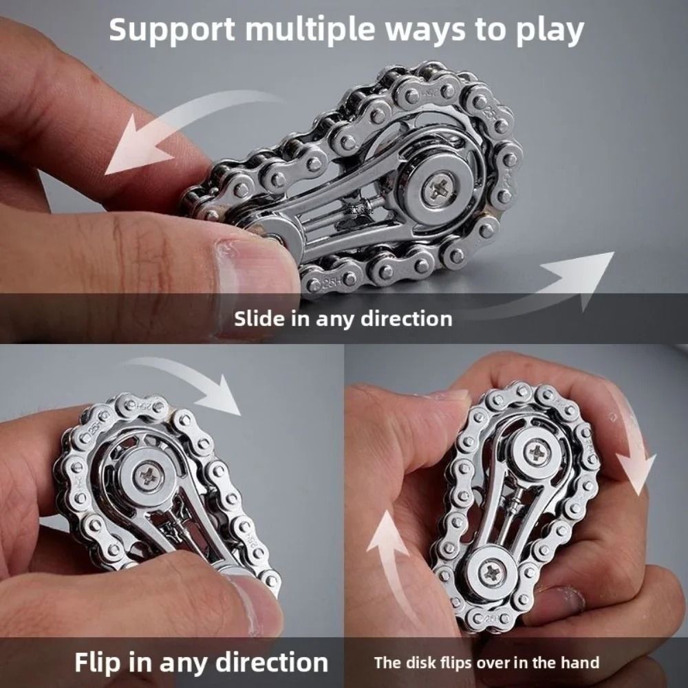 Metal Sprocket Flywheel Fidget Spinner Toy