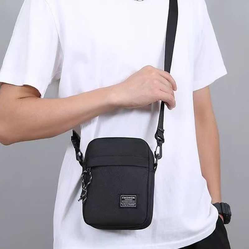 Nylon Crossbody Bag Mens Shoulder Bag Lightweight School Messenger Everyday Sling