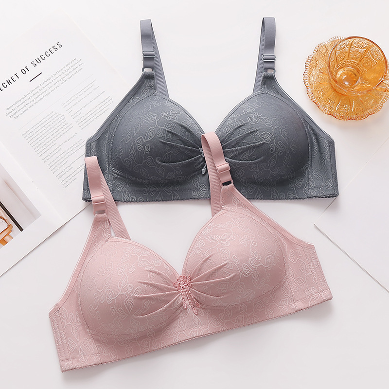 Comfortable New Bra for Women, Breathable Large Size Underwear, B C Cup, Push-up Brassiere Without Steel Ring, Lady Ling
