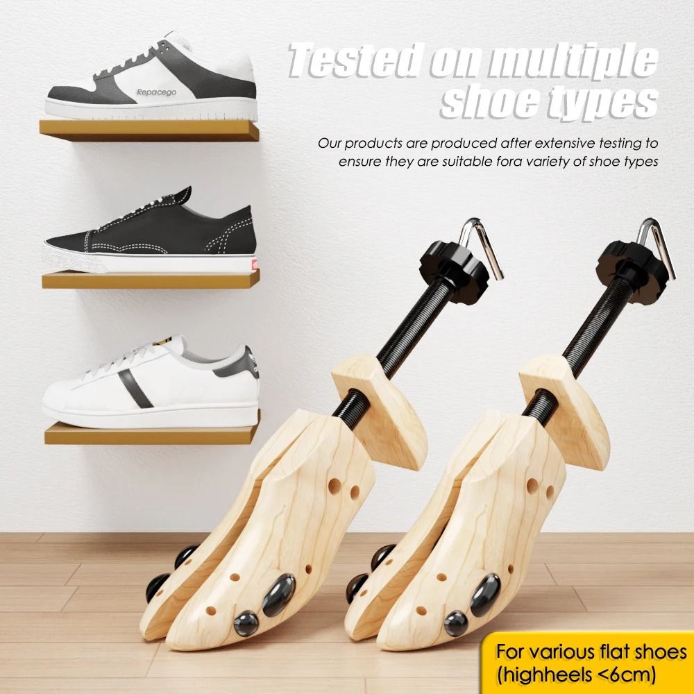 Adjustable Wooden Shoe Tree and Stretcher Expander