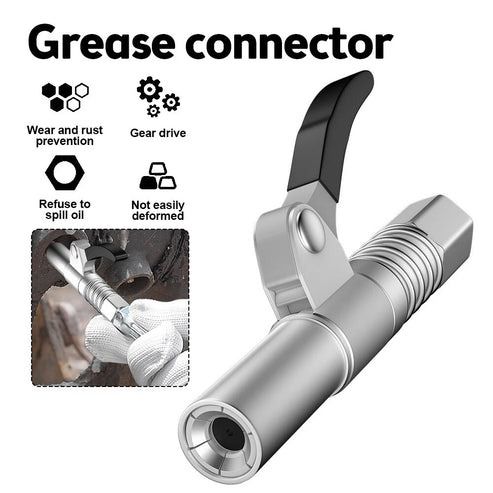 Grease Gun Coupler High Pressure Nozzles, Quick Release Lock Oil Injection, Durable & Easy to Use