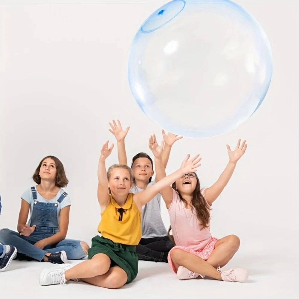 Transparent Bubble Ball Blowing Balloon Toy with Stretchy TPR Material