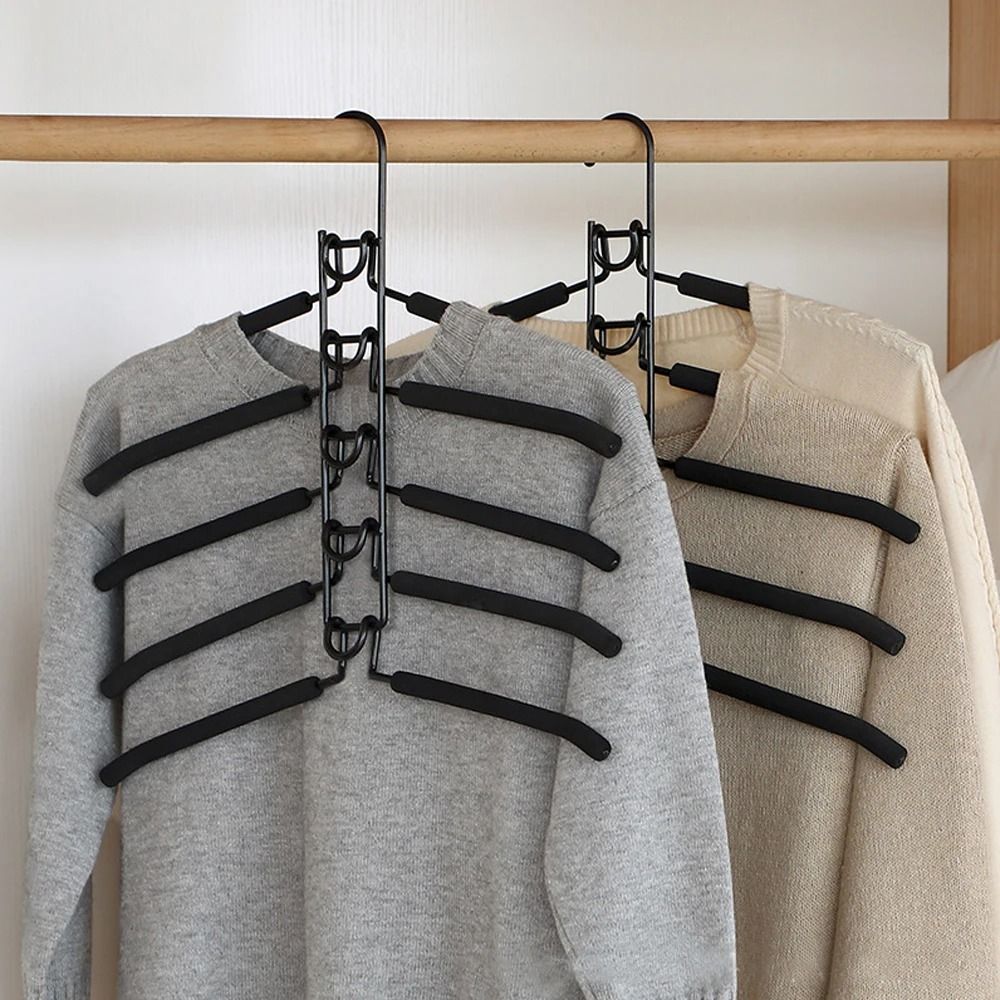 5 Layer Detachable Storage Holder Mounted Space Saving Clothes Drying Rack