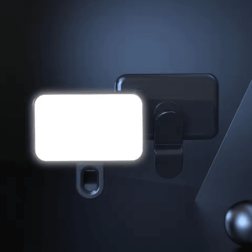 Rechargeable Mini Selfie Fill Light with Adjustable Brightness (6000–12000K)