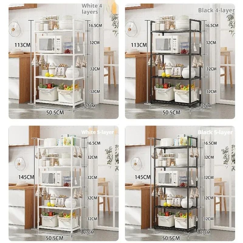 Multilayer Kitchen Storage Shelf Microwave Oven Rack Organizer