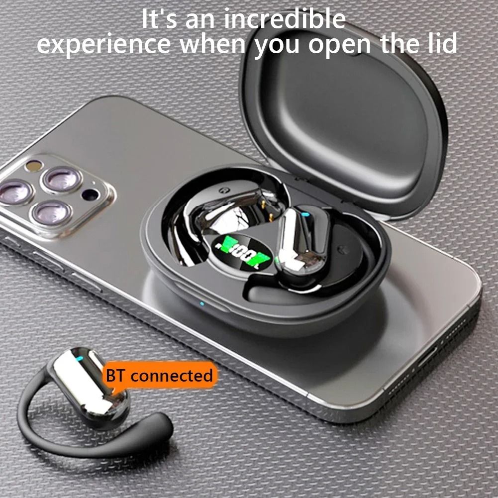 AI Translation Earbuds with Bluetooth 5.3, Open Ear Design, and ENC Noise Cancellation