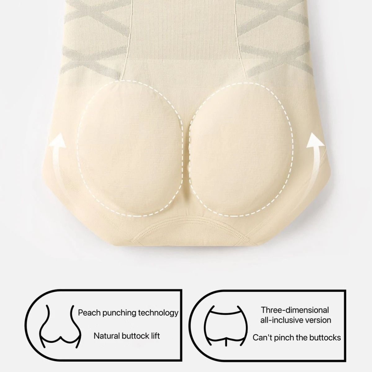 Womens High Waist Shaping Panties Seamless Breathable Slimming Underwear Three Piece Set