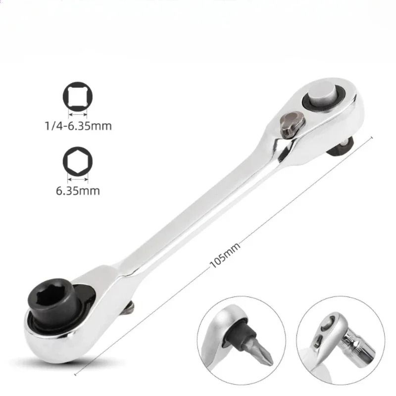 High Quality Double-Ended Mini Ratchet Wrench Bit Handle Small Fly Socket Screwdriver Repair Tool Metric System