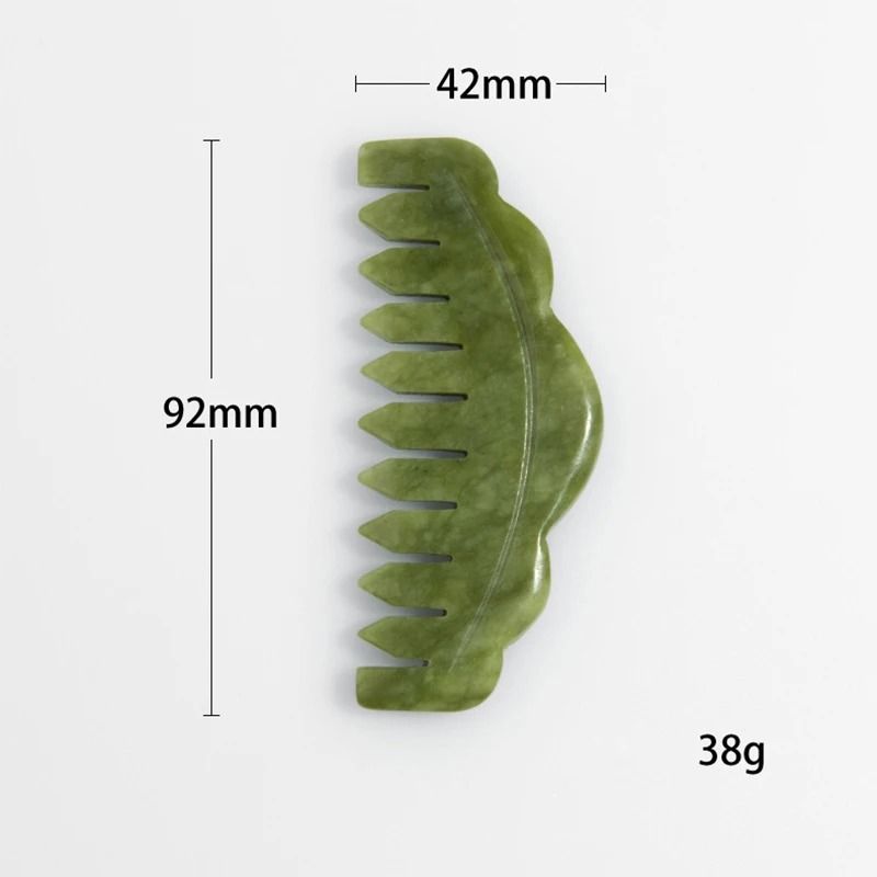 Natural Jade Scalp Comb and Facial Gua Sha Scraping Board