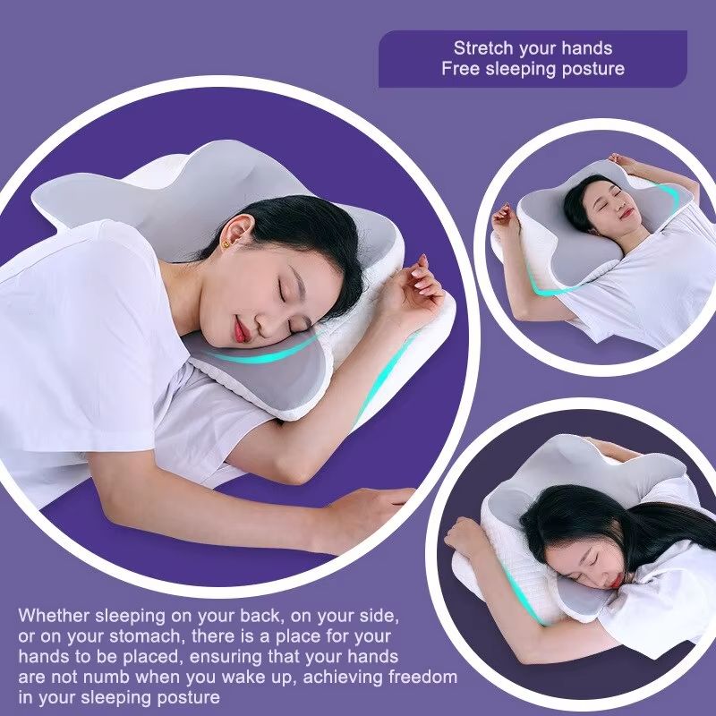 Butterfly Memory Foam Cervical Pillow – Orthopedic Neck Support for Pain Relief & Better Sleep
