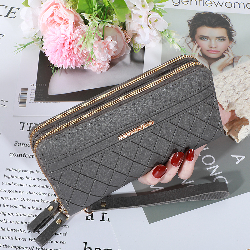 Luxury Women's Wallet, Double Zipper Clutch, PU Leather, Tassel Coin Purse, Card Holder, Money Phone Bag